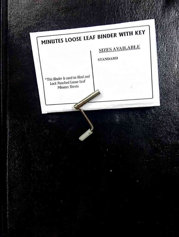 MINUTES BINDER WITH KEY and One MINUTES SHEETS A4 PAD