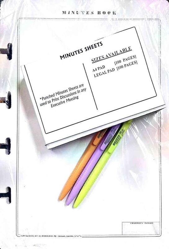 MINUTES SHEETS LEGAL SIZE PAD
