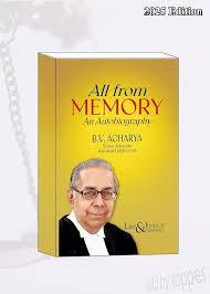 All From Memory An Autobiography BV Acharya_1862