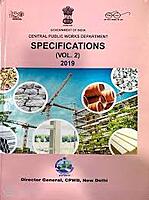 CENTRAL PUBLIC WORKS DEPARTMENT CPWD SPECIFICATIONS in TWO VOLUMES along with Correction Slips