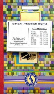 FORM XVI MUSTOR ROLL REGISTER